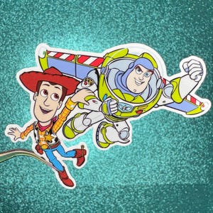 Buzz and Woody To Infinity and Beyond Sticker | Toy Story Sticker | Waterproof Vinyl Sticker