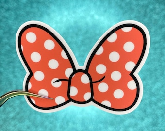 Minnie Bow Sticker | Waterproof Vinyl Sticker