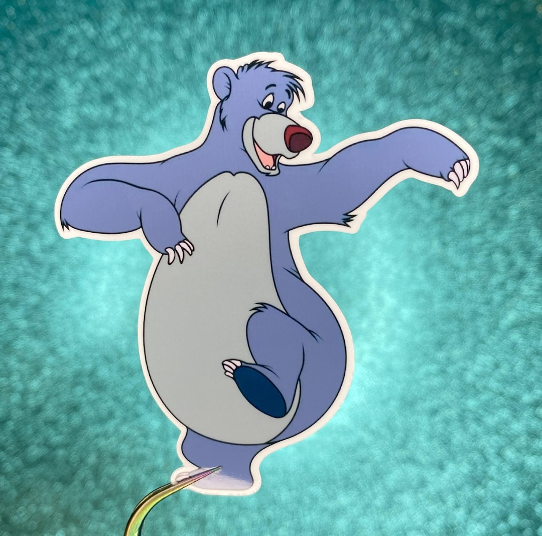 Baloo Sticker | Jungle Book | Waterproof Vinyl Sticker - Etsy