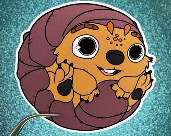 Pegatina de Tuk Tuk / Raya y el Último Dragón / Pegatina de vinilo impermeable