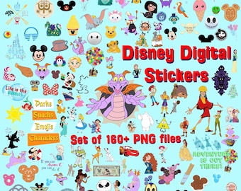 WDW Parks, Snacks, Figment, Emoji, Character Digital Stickers | PNG files | Daily Planner Stickers | Pre-cropped iPad Stickers | Goodnotes
