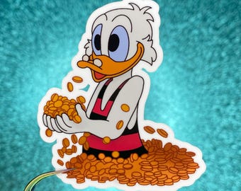Scrooge McDuck Sticker | Ducktales | Waterproof Vinyl Sticker