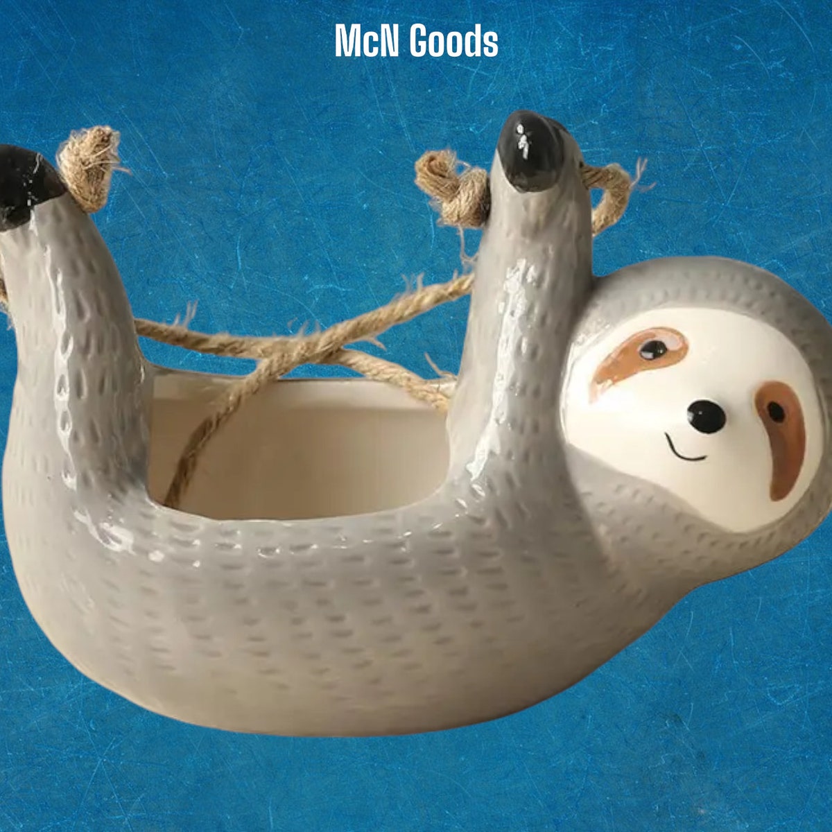 Ceramic Sloth Hanging Plant Pot, Unique Flower Basket, Animal Vase Garden Decoration, Home & Living, Animal Hanging Basket, Gift, 1pc - Etsy