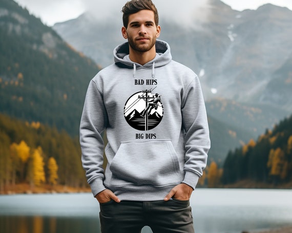 Lineman Hoodie Lineman Sweatshirt Bad Hips Big Dips Lineman Gift Lineman Lineman Funny Etsy