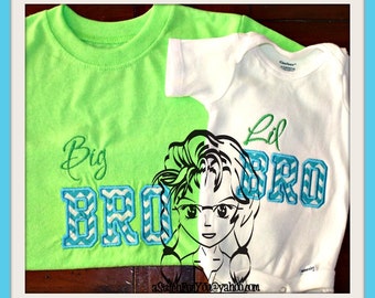 Big sis lil bro applique design