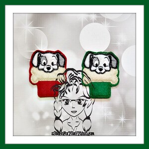 Advent MARKER DOG for BaNNeR PoCKeT ~ In the Hoop ~ Instant download Design by Carrie