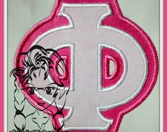 PHI GrEEK LeTTERs SoRoRITY Double Applique ScHooL College ~ In the Hoop ~ Instant download Design by Carrie