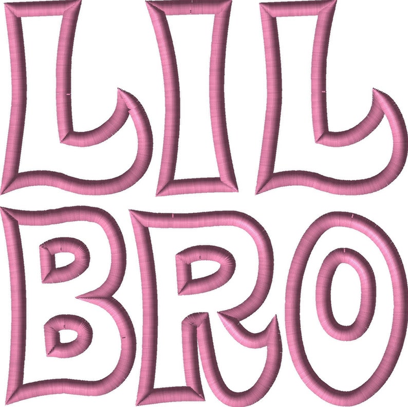 BIG Bro, Big Sis and Lil Bro, LIL Sis Applique Design Instant download Design by Carrie image 4