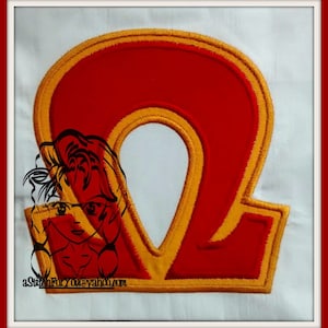 OMEGA GrEEK LETTER Double Applique School College ~ In the Hoop ~ Download instantâneo Design por Carrie