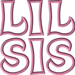 BIG Bro, Big Sis and Lil Bro, LIL Sis Applique Design Instant download Design by Carrie image 5