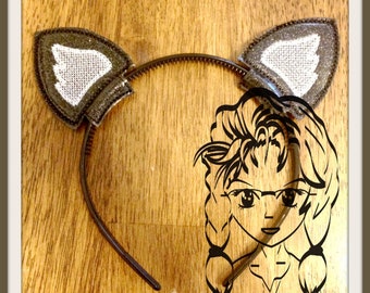 CAT or TIGER Ears on a HB ~ (2 Piece) ~ In the Hoop ~ Instant download Design by Carrie