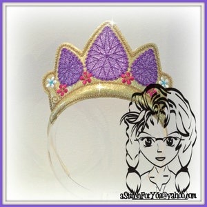 LILA ÄDELSTENSDIAMANTPRINSESSKRONA ~ I ringen ~ Direktnedladdning Design av Carrie