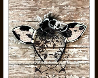 Orejas COW ~ (2 piezas) ~ In the Hoop ~ Descarga instantánea Diseño de Carrie