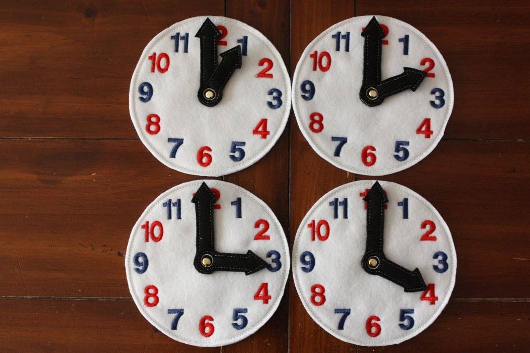 CLOCK With Moving Hands Teach Time in the Hoop Instant Etsy