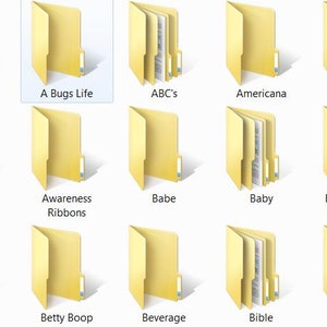ORGANIZE your Embroidery and Applique Designs 600+ Embroidery Blank File FOLDERS ~ Instant download Design by Carrie