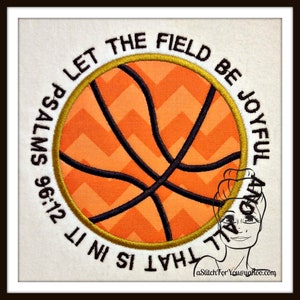 Laat het veld vreugdevol zijn en alles wat erin zit ~ BASKETBAL ~ Psalmen 96:12 ~ Instant download Design door Carrie
