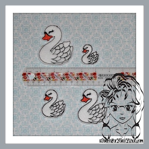 SWAN Feltie 4 sizes add on for BOWS or other designs ~ In the Hoop ~ Instant download Design by Carrie
