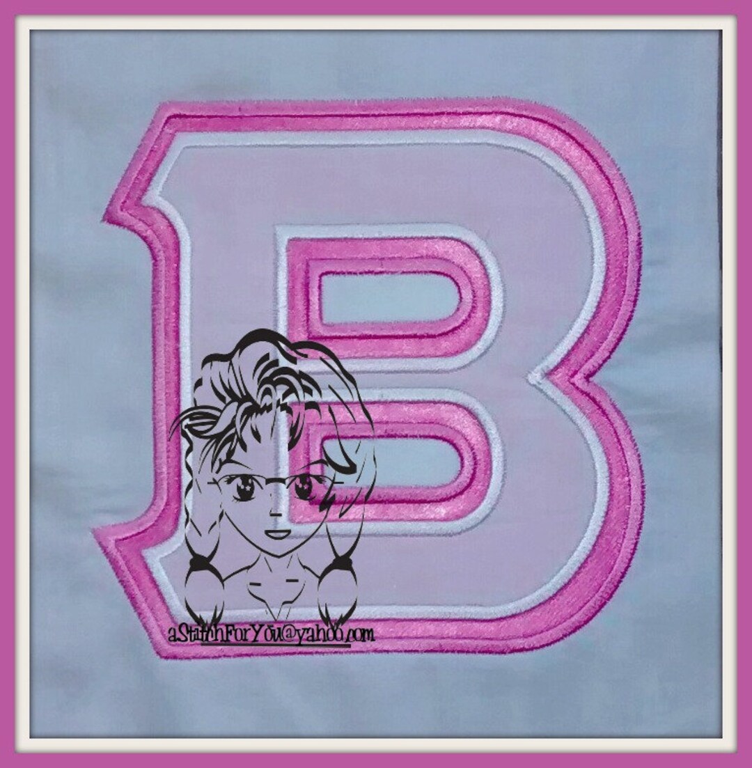 BETA Letters Sorority Double Applique School College Instant Etsy