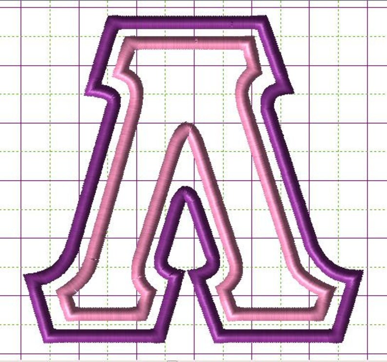 LAMBDA GrEEK LeTTERs SoRoRITY Double Applique ScHooL College Etsy