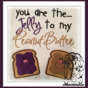 YOU Are the JeLLy to my Peanut BuTTer saying adorable for Sis Bro Twins New Baby ~ In the Hoop ~ Instant download Design by Carrie