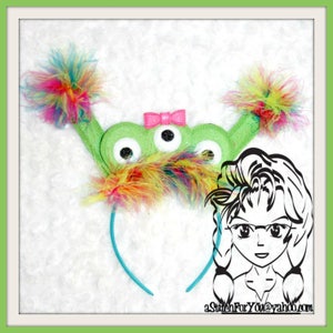 ALIEN EYeS & ANTeNNA ~ (5 Piece) ~ In the Hoop ~ Instant download Design by Carrie