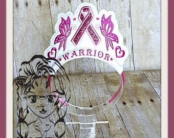 CaNCER Awareness Warrior CRoWN ~ In the Hoop ~ Instant download Design by Carrie