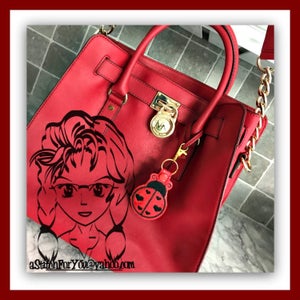 LaDY BuG CRiTTER Purse Charm & ZiPPER PuLL Key FOB Key Ring Snap Tab ~ In the Hoop ~ Instant download Design by Carrie