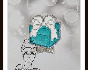 BOX Gift Christmas Tiff any ~ Fascinator (Add On ~ 1 Pc) Headband ~ In the Hoop ~ Instant download Design by Carrie