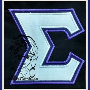 SIGMA GrEEK LeTTER Double Applikation ScHooL College ~ Instant download Design by Carrie