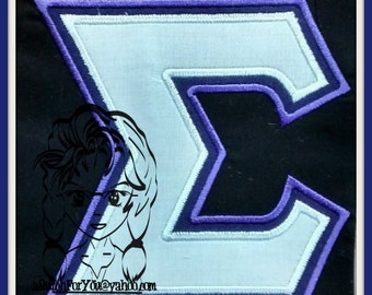 SIGMA GrEEK LeTTER Double Applique ScHooL College ~ Instant download Design by Carrie