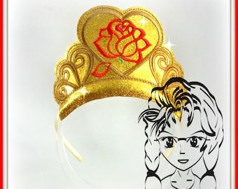 ROSE PRiNCESS CRoWN ~ In the Hoop ~ Instant download Design by Carrie