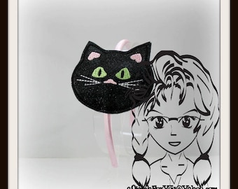 Black CaT Halloween HB Slider Hair Pretty Accessory ~ In the Hoop ~ Instant download Design by Carrie