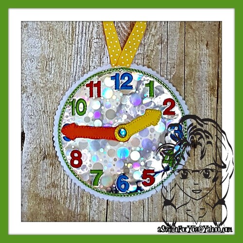 CLOCK With Moving Hands Teach Time in the Hoop Instant Etsy