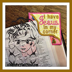 Corner BOOKMaRK &quot;I HaVE JeSUS in my CoRNER&quot; ~ In the Hoop ~ Instant download Design by Carrie