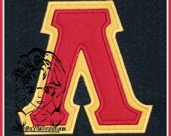 LAMBDA GrEEK LeTTERs SoRoRITY Double Applique ScHooL College ~ Download immediato Design by Carrie