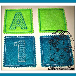 ABC 123 MEMoRY Set Alphabet 26 Upper Case Teach Memory Skills ~ In the Hoop ~ Instant download Design by Carrie