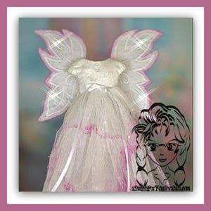 FAIRY ANGeL WINGS Gothic - 4 Sizes ~ DoLL & ELF Size ~ In the Hoop ~ Instant download Design by Carrie