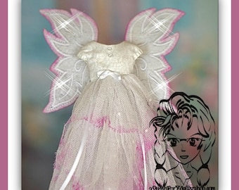 FAIRY ANGeL WINGS Gothic - 4 Sizes ~ DoLL & ELF Size ~ In the Hoop ~ Instant download Design by Carrie