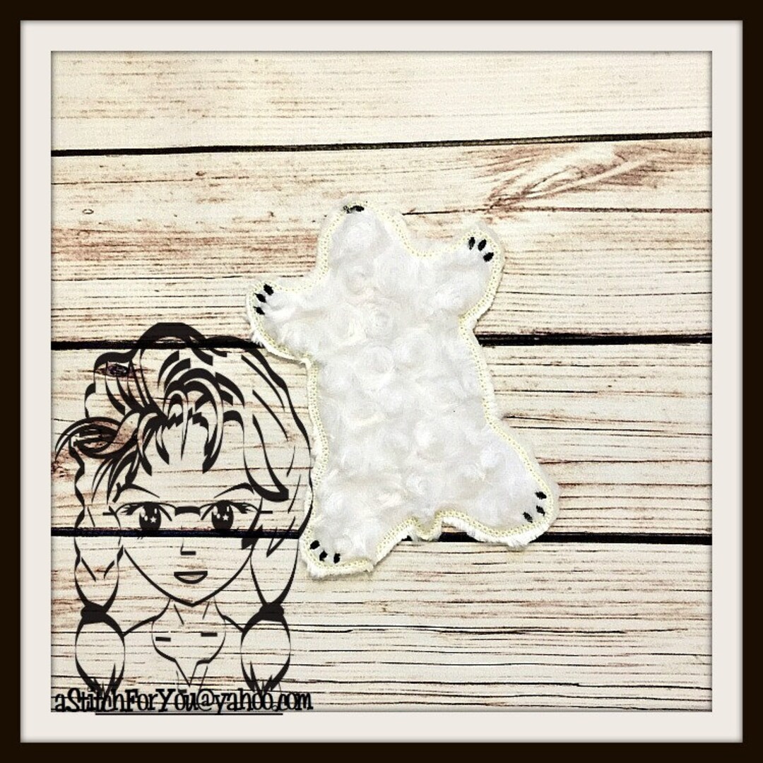 Polar Bear Skin Rug 7 Sizes Christmas ~ DOLL & ELF Size ~ in the Hoop ...