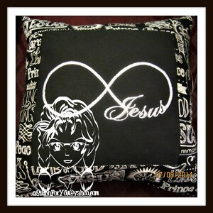 JESUS INFINITY - Bible Religious Love Gift 4 a Wedding Pillow ~ Instant download Design by Carrie