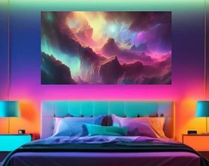 Featured listing image: Galaxy Stardust Wall Art | Galaxy Vision  - Wall Art for Gamer/Bedroom