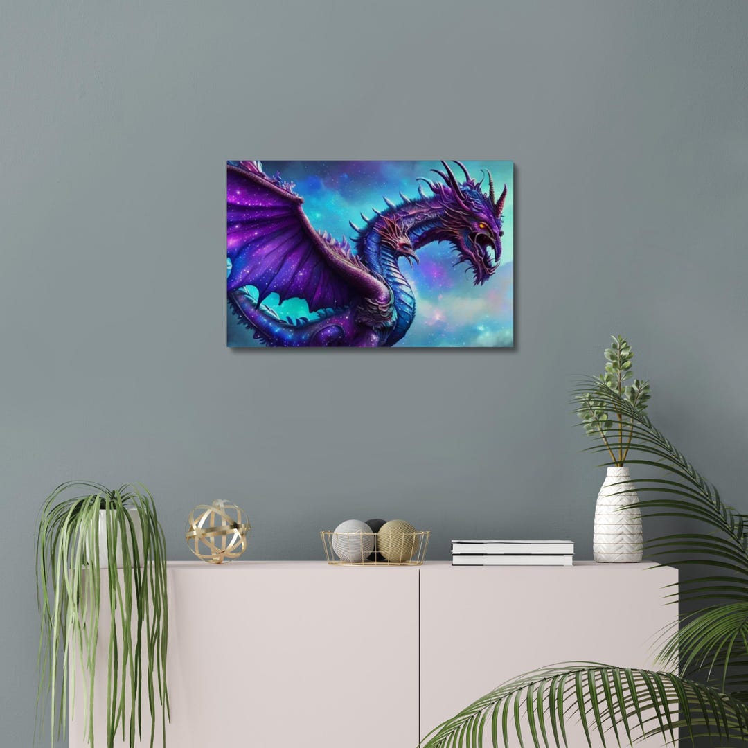 Fantasy Dragon Wall Art Print | Intergalactic Fire Breather 1 - Wall ...