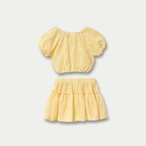 Muslin Set of 3 for Girls, Muslin Kids Clothing Set, Toddler Outfit 3 Pcs, Muslin Cotton Toddler Girl Clothing, Summer Top, Skirt and Pants