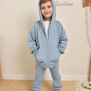 Felpa con cappuccio e pantaloni della tuta, abbigliamento in cotone per bambini, set felpa e pantaloni della tuta, tuta unisex per neonati, abbigliamento morbido per bambini, maglione unisex