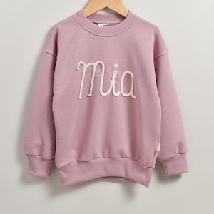 Personalized Baby Name Sweater, Embroidered Children&#39;s Sweatshirt, Newborn Gift, Custom Baby Gift, Birthday Gift For Baby Girl, New Mom Gift