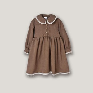 Velvet Dress for Girl, Victorian Toddler Dress, Elegant Little Girl Dress, Formal Dress, Birthday Dress, Natural Kids Clothing, Easter Dress