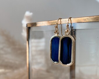 Deep Blue Lightweight Semi-transparent Earring