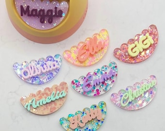 OWALA Name Tag: Scallop Edge Custom Name Plate for FreeSip