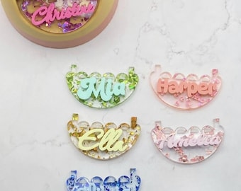 OWALA Name Tag: Scallop Edge Custom Name Plate for FreeSip