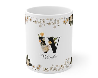 Letter W personalized Ceramic Mugs (11oz)